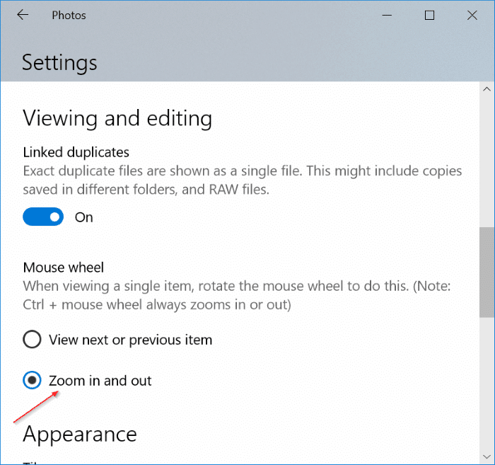 use mouse wheel to zoom in and out in Windows 10 photos app pic2
