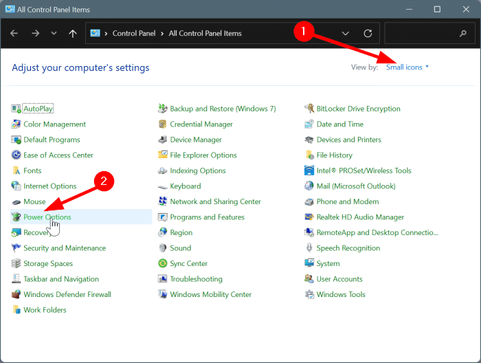 use power button to shut down or hibernate in Windows 11 pic1