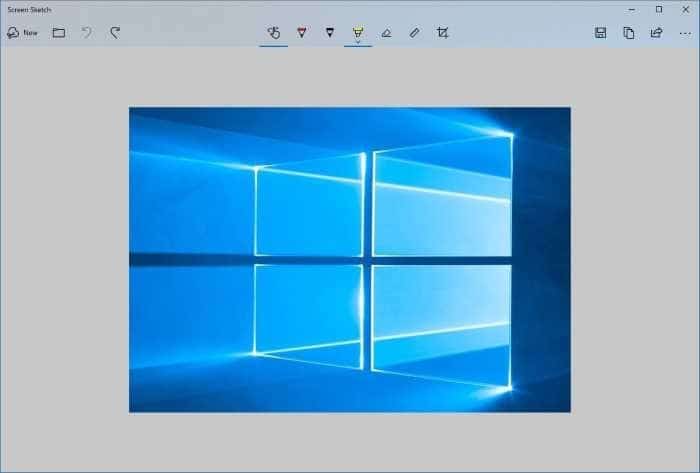 use print screen key to open Screen Sketch in Windows 10 pic1