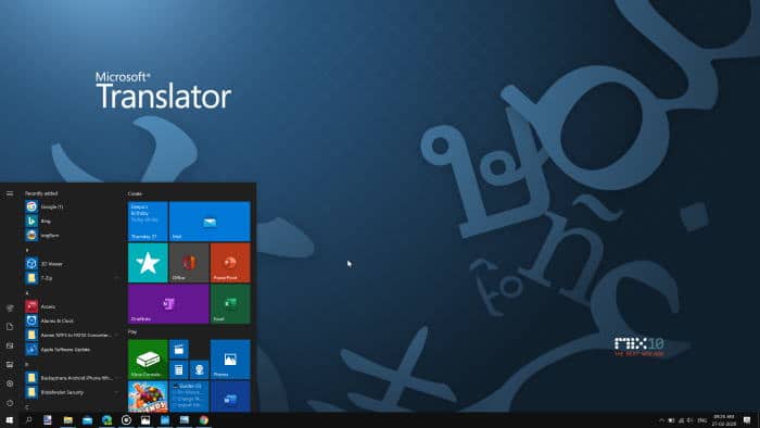 using start menu without the search box in Windows 10