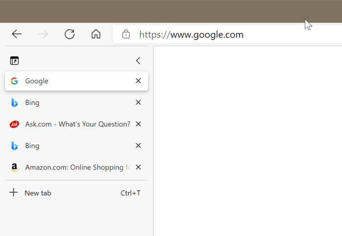 using vertical tabs in Microsoft Edge pic1