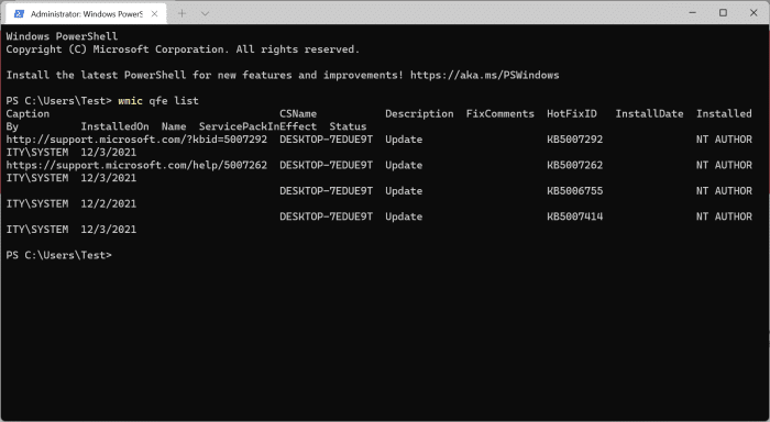 view Windows Update history in Windows 11 pic2