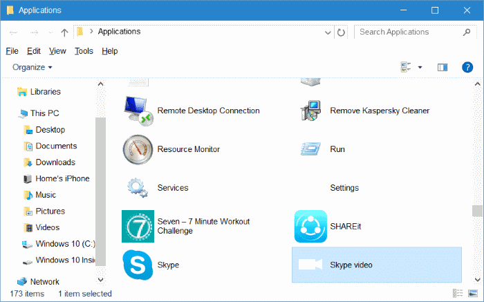 view all installed programs and apps Windows 10