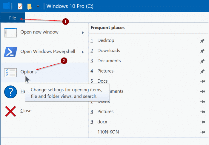 view hidden system files in Windows 10 pic1