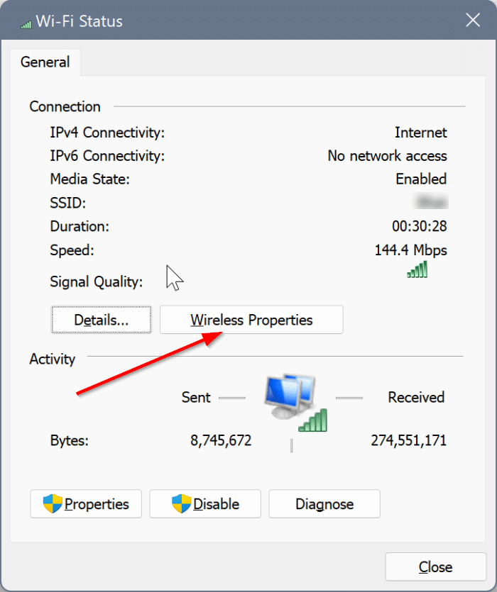 view saved wifi password in Windows 11 pic4