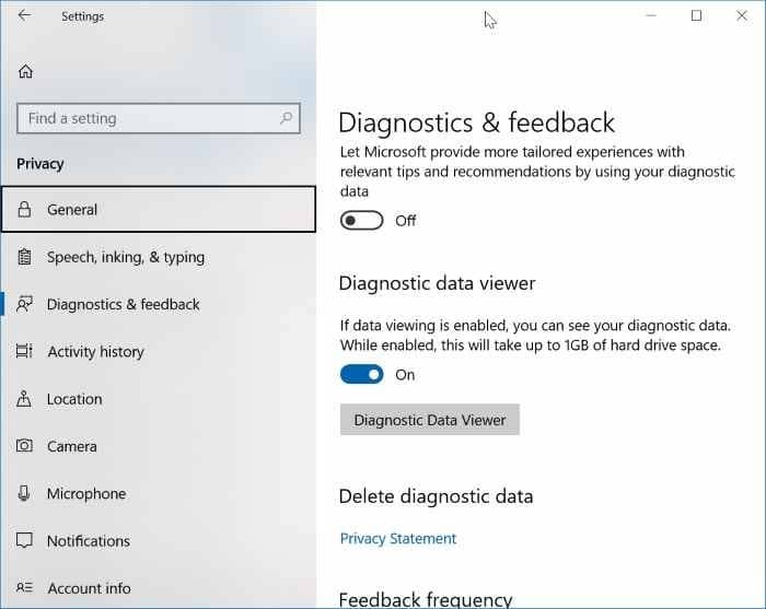 view the data Windows 10 sending to Microsoft pic03