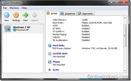 install Windows 7 on Virtualbox7