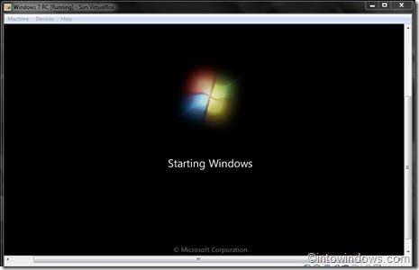 install Windows 7 on virtualbox 9