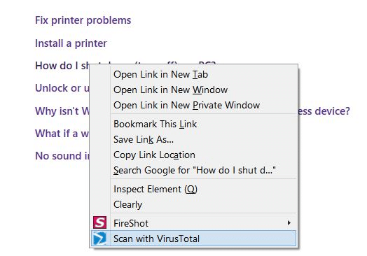 virus total extension for firefox Windows