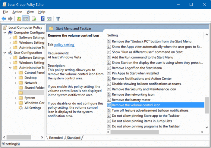 volume icon missing from taskbar Windows 10 pic7