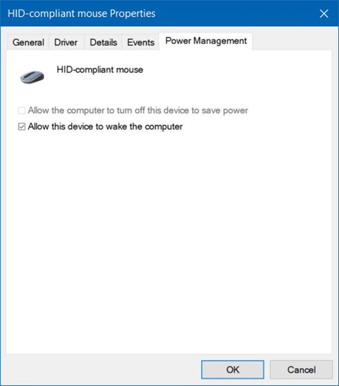 wake PC from sleep using keyboard and mouse in Windows 10 pic2