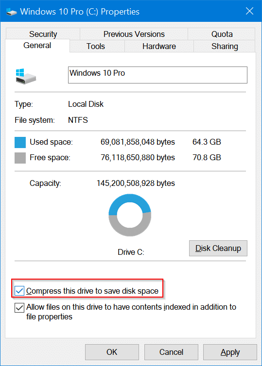ways to free up drive space in Windows 10 pic11