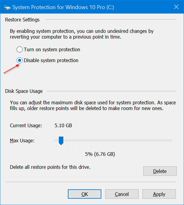 ways to free up drive space in Windows 10 pic5