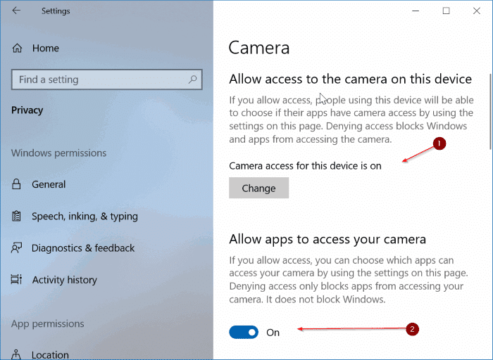 we can't find your camera error in Windows 10 pic2