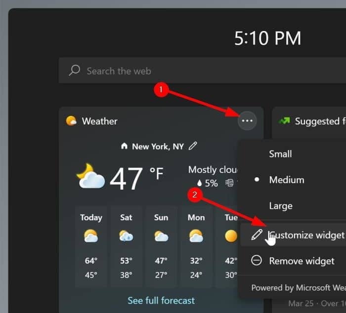 weather widget not showing weather in Windows 11 pic2