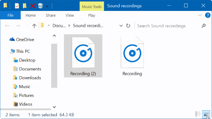 where are voice recorder recordings saved in Windows 10 pic4
