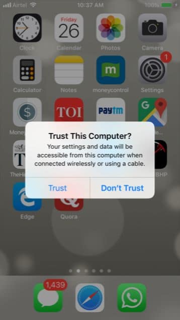 Windows 10 photos app not detecting iphone