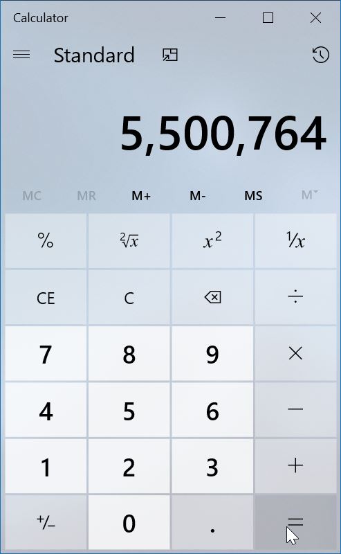 windows 7 style classic calculator for Windows 10