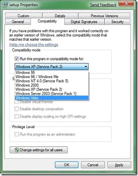 Windows 7Compatibility mode
