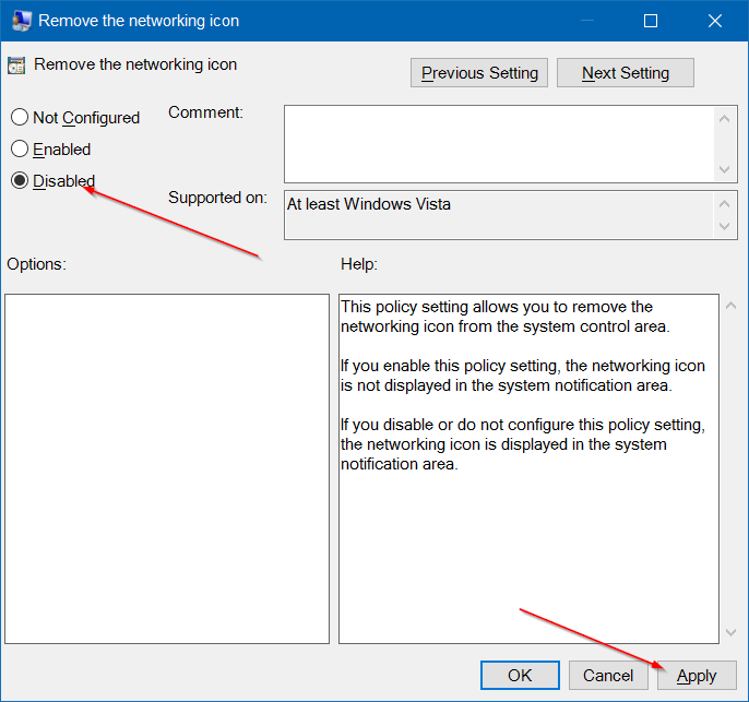 wireless icon missing from taskbar in Windows 10 step10